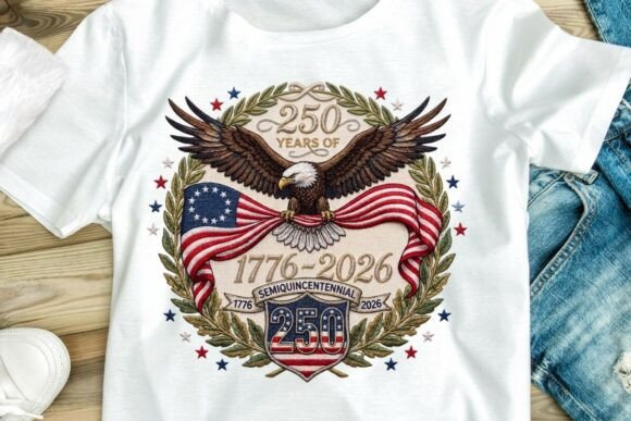 250 Years Freedom Embroidery Eagle PNG Review