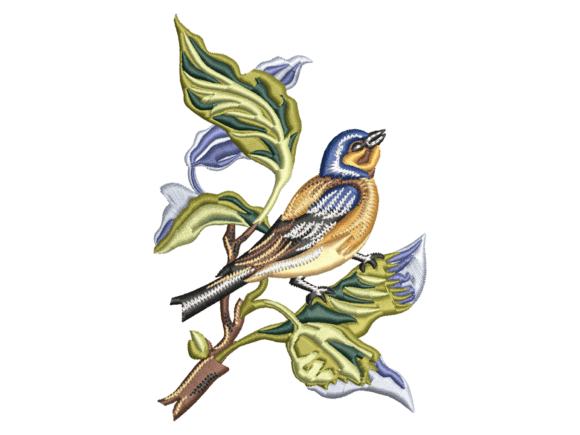 Blue Tit on Bellflower Embroidery Review