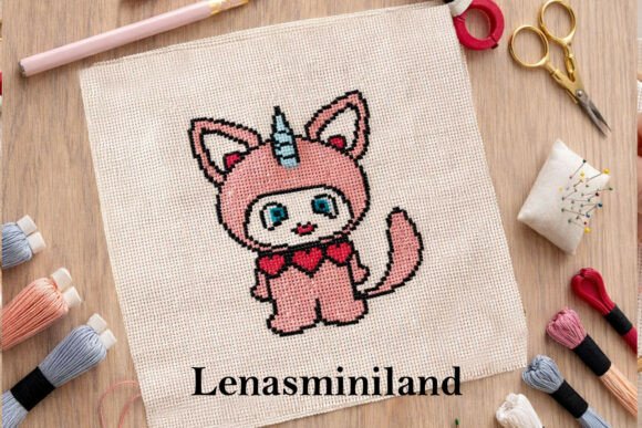 Cat Embroidery Pattern Cross Stitch PDF Review for Boutique Sweatshirts