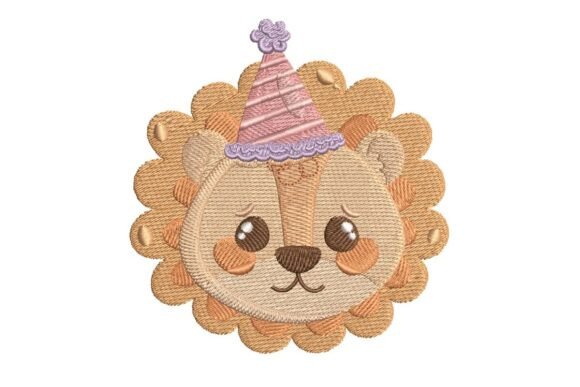 Party Hat Lion Embroidery: A Charming Touch for Personalized Gifts