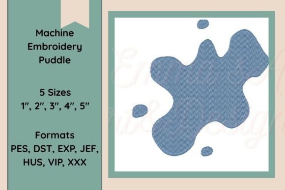 Puddle Machine Embroidery Design