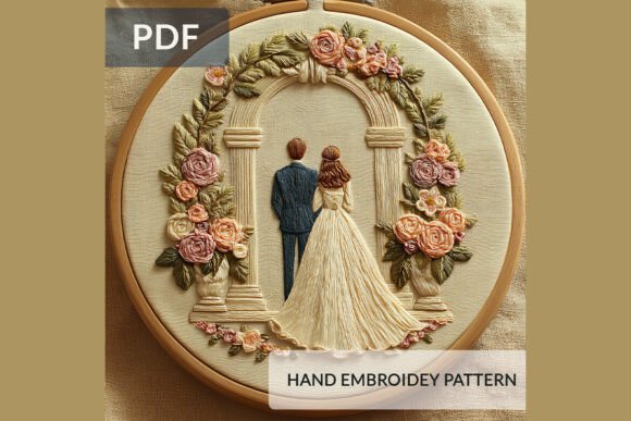 Romantic Wedding Arch Embroidery for Seasonal & Holiday Crafts