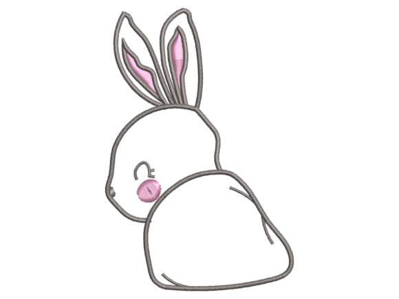 Sleeping Bunny Outline Embroidery: A Versatile Design for Etsy Sellers