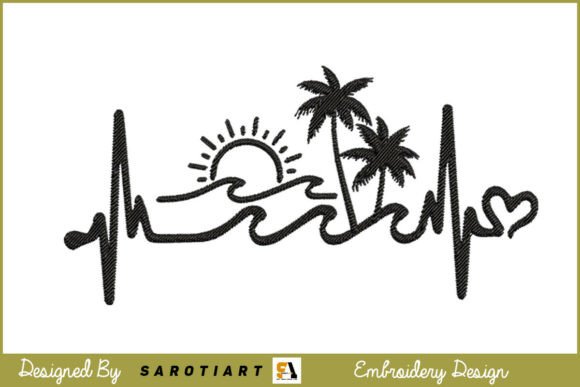 Summer Embroidery Design: Love Line Art Review