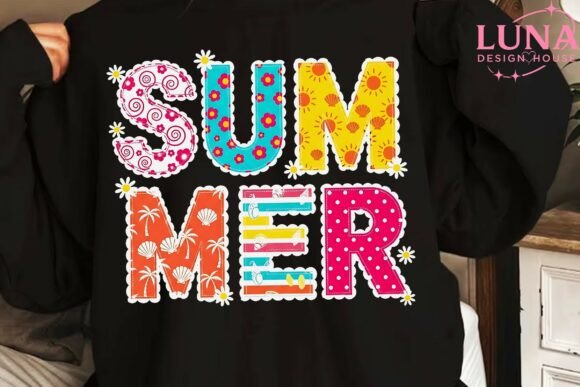 Summer Faux Embroidery Letters PNG Review for Real Embroidery Projects
